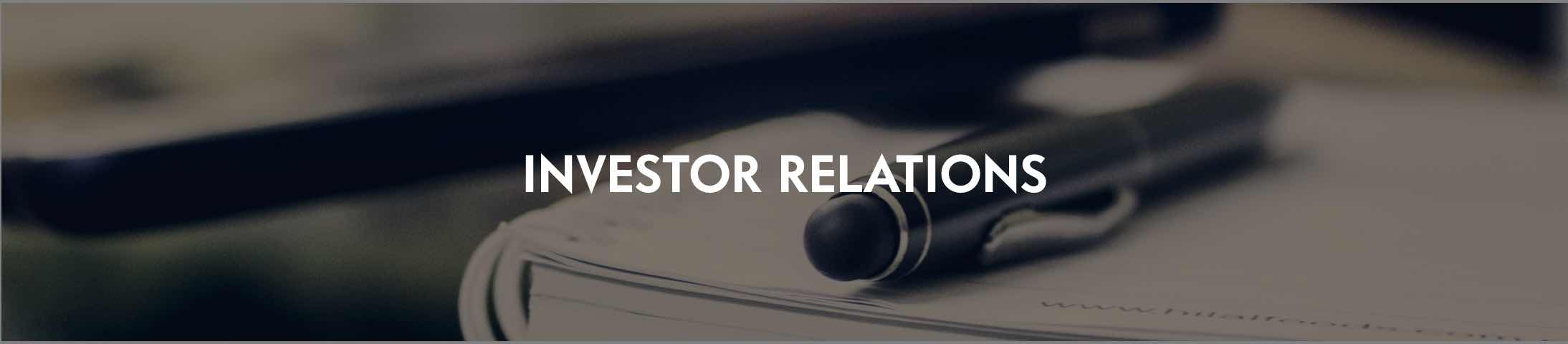 Investor Relations Investor Relations